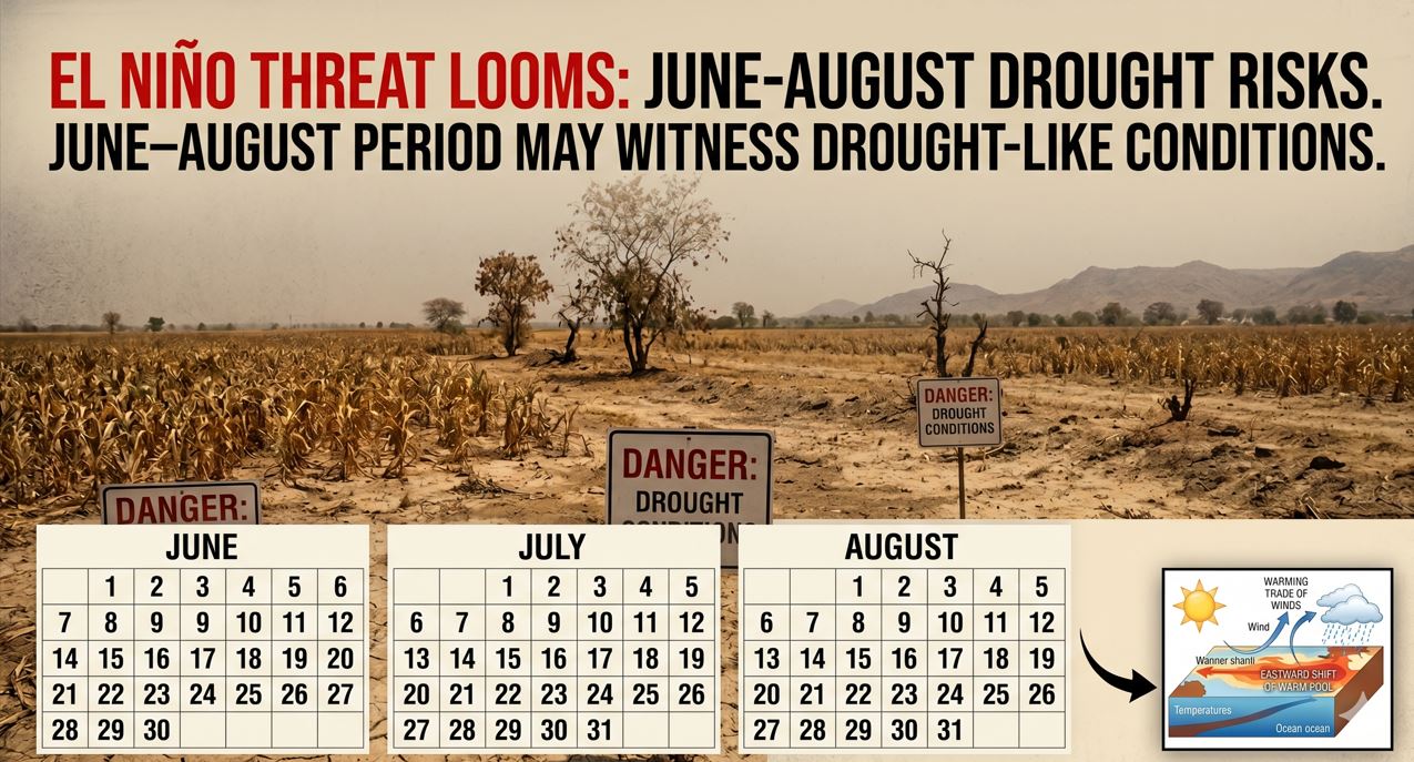 El Ni&ntilde;o Threat Looms Large: June&ndash;August Period May Witness Drought-Like Conditions
